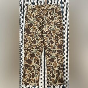 NWT J. Crew Wallace & Barnes painter camp pant in duck canvas camo print 33W 30L